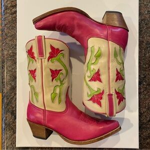 R.Soles Judy Rothchild Pink Y2K Cowboy Boots